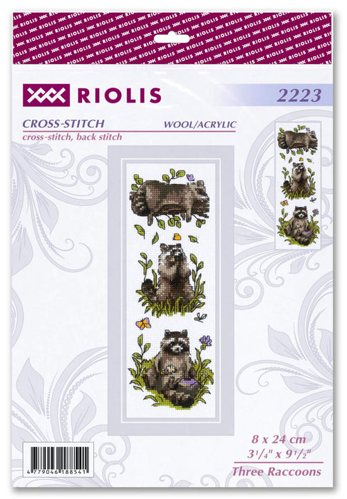 Three Raccoons R2223 Counted Cross Stitch Kit