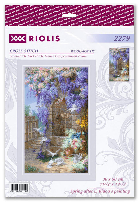 Spring after E. Bidou's painting R2279 Counted Cross Stitch Kit