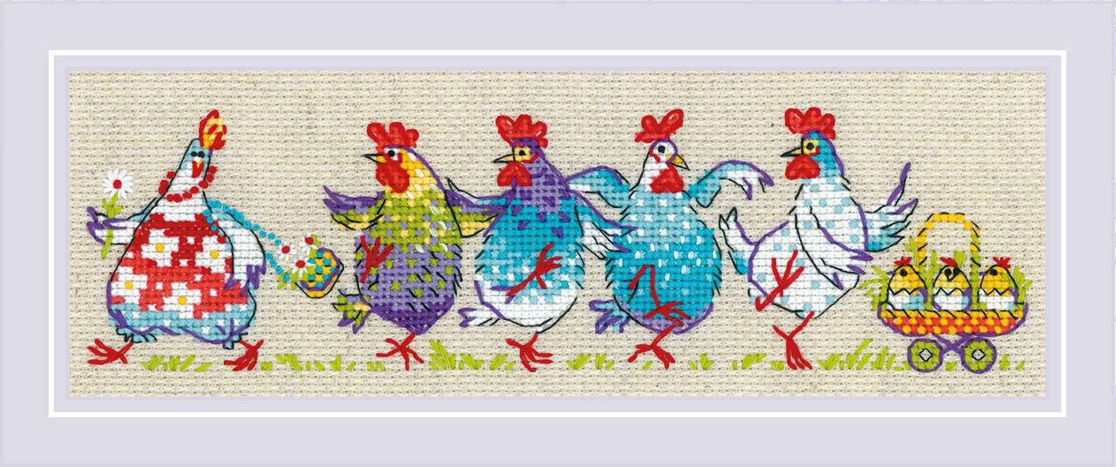 Cluck-cluck?!!! R2266 Counted Cross Stitch Kit