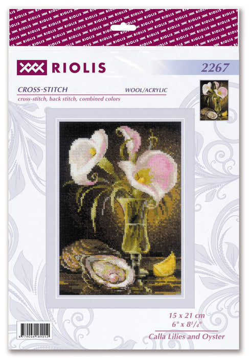 Calla Lilies and Oyster  R2267 Counted Cross Stitch Kit