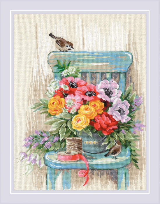 Garden Flowers R2299 Counted Cross Stitch Kit