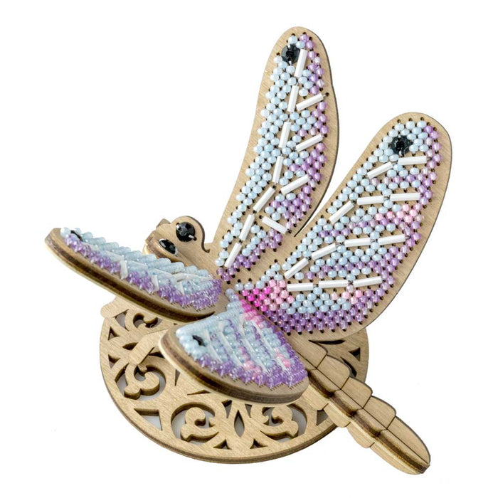 Wooden Bead Embroidery Kit Dragonfly FLK-584