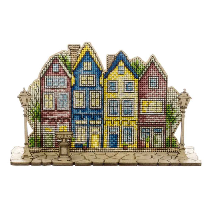 Wooden Cross-Stitch Kit Evening Lights FLW-068