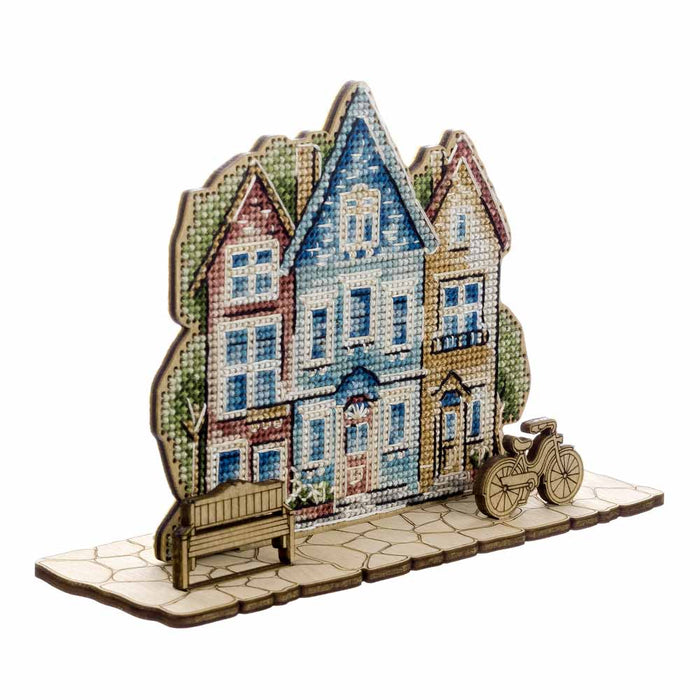 Wooden Cross-Stitch Kit Way Home FLW-066