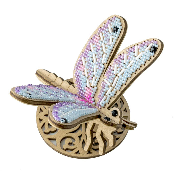 Wooden Bead Embroidery Kit Dragonfly FLK-584