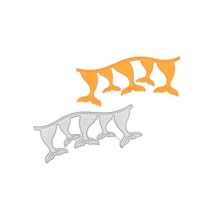 Fish Tails Scrapbooking Cutting Die by Wizardi QJ146