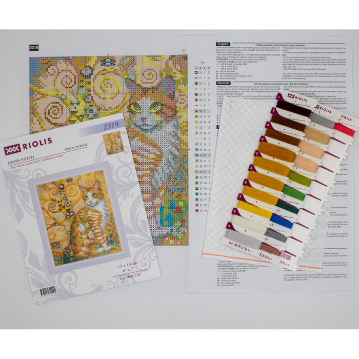 Golden Cat R2319 Counted Cross Stitch Kit