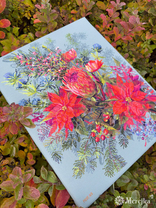 Christmas Arrangement K-272 Counted Cross-Stitch Kit