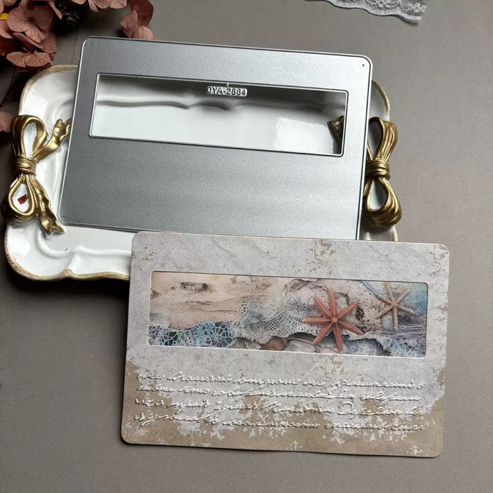 Slim Rectangle Scrapbooking Cutting Die by Wizardi QJ08