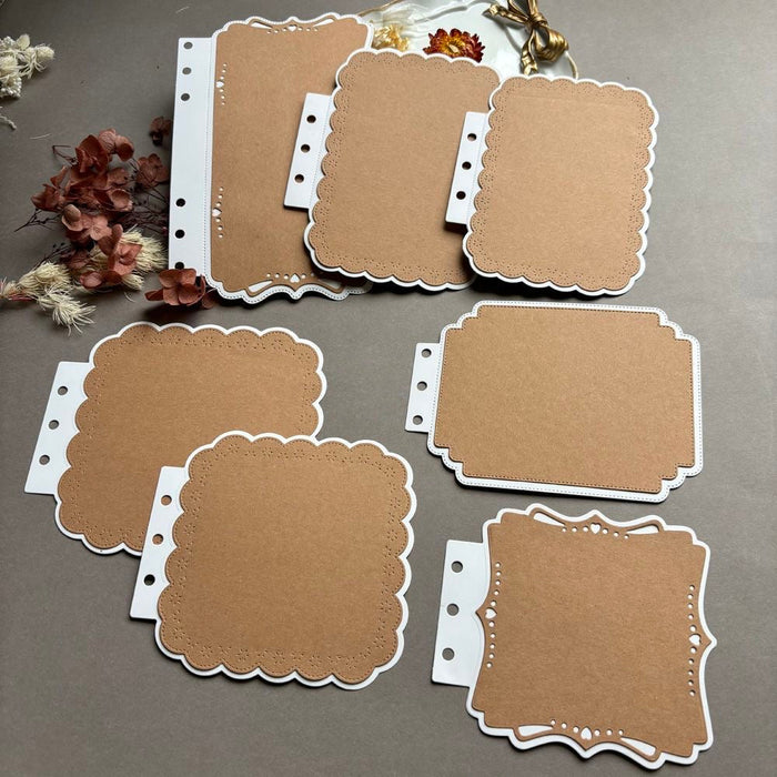 Scalloped Square Scrapbooking Cutting Die by Wizardi QJ10