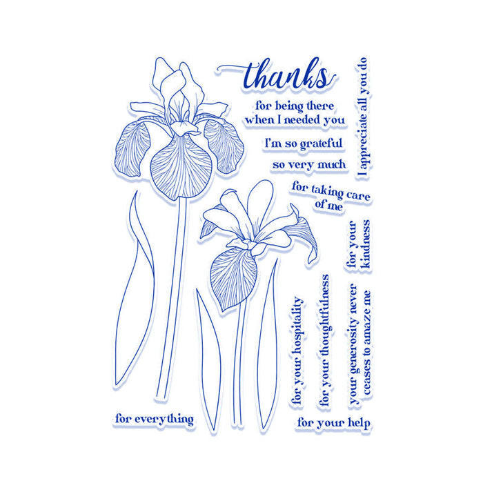 Spring Flowers Clear Stamp & Metal Die Set QS11