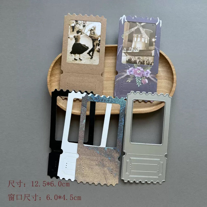 Large Postage Frame Scrapbooking Cutting Die by Wizardi QJ05