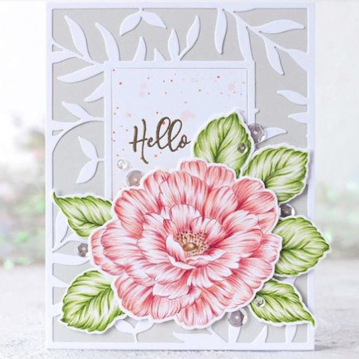 Vintage Floral Clear Stamp & Metal Die Set QS05