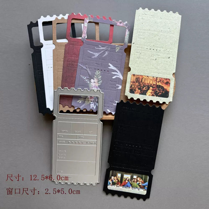 Postage Label Scrapbooking Cutting Die by Wizardi QJ03