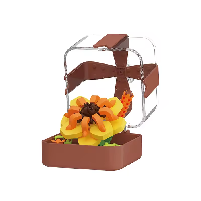 Orange Sun Mini Flower Building Blocks Kit F07AM11-11-091250805