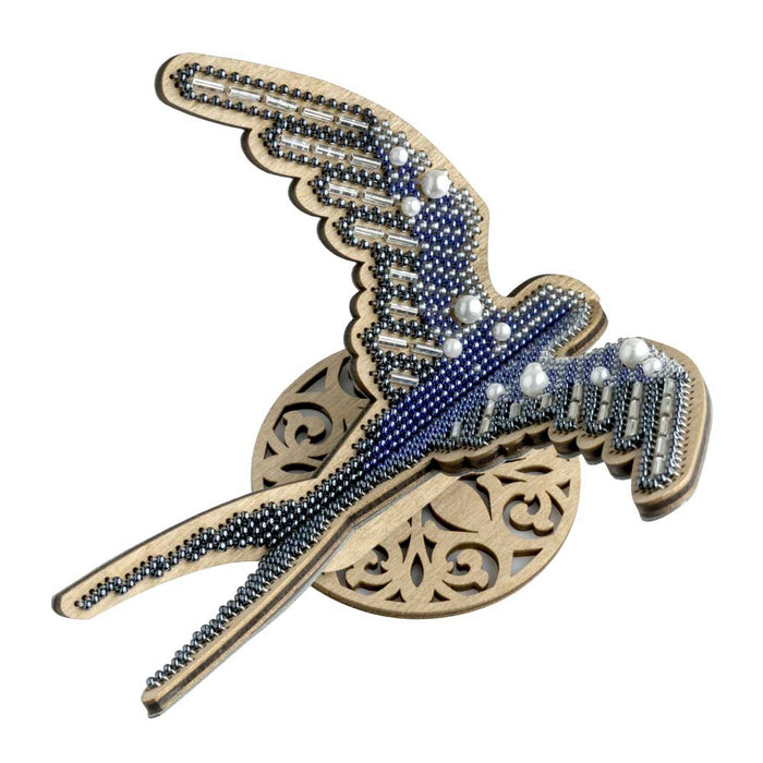Wooden Bead Embroidery Kit Swallow FLK-583