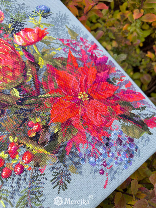 Christmas Arrangement K-272 Counted Cross-Stitch Kit