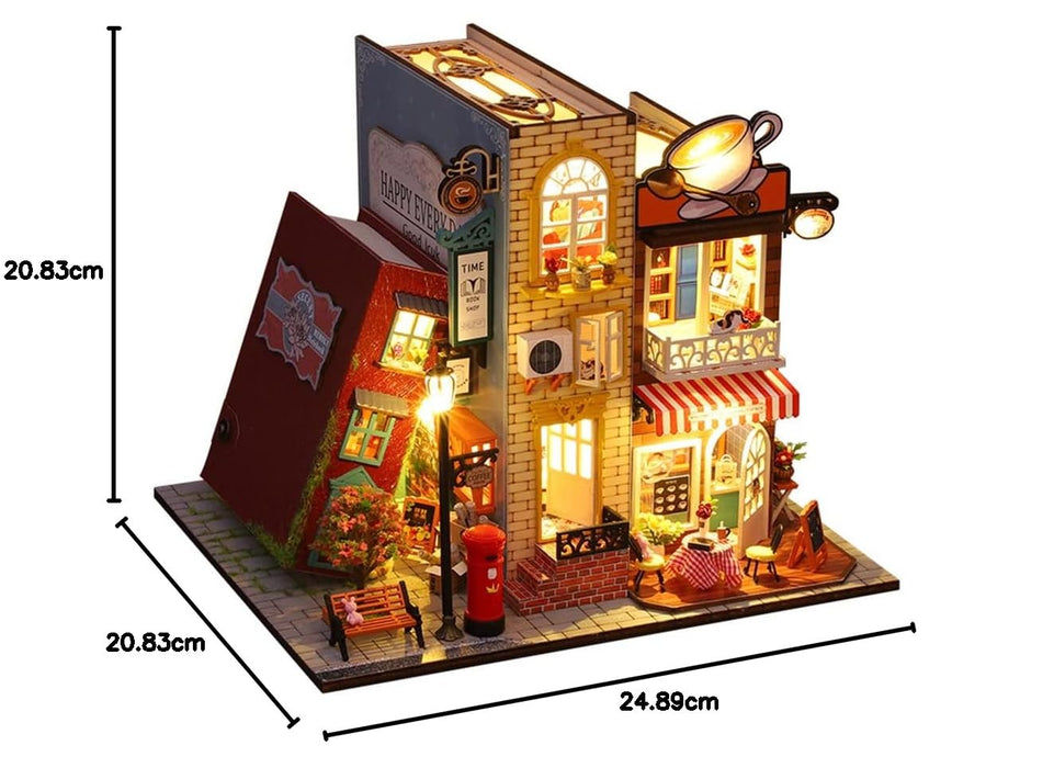 Miniature Wizardi Roombox Kit - Shopping Street Dollhouse Kit