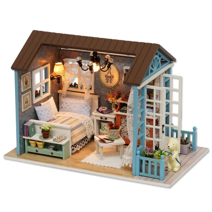 Miniature Wizardi Roombox Kit - Summer Terrace Dollhouse Kit