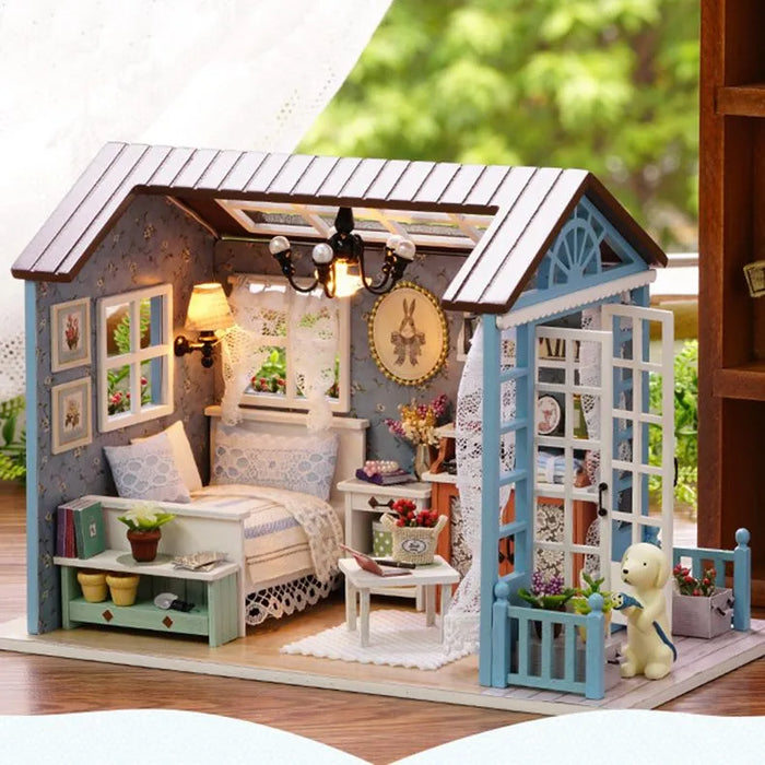 Miniature Wizardi Roombox Kit - Summer Terrace Dollhouse Kit
