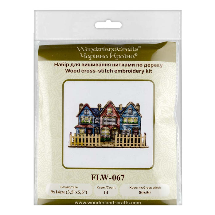 Wooden Cross-Stitch Kit City Walk FLW-067
