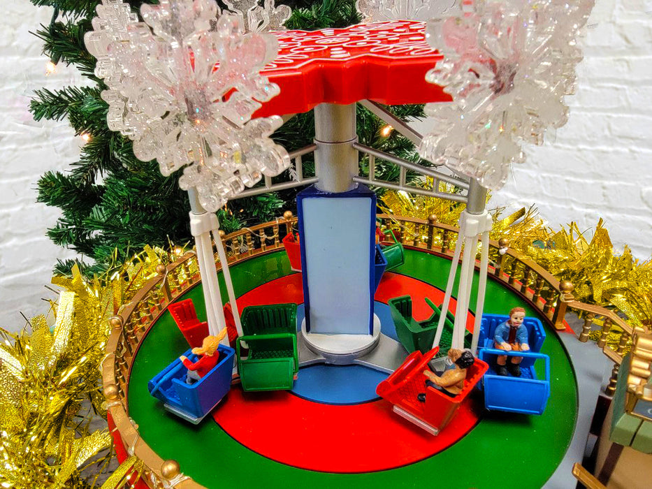 Christmas Carousel Decoration. Animated Christmas Village F07M4-14-W205