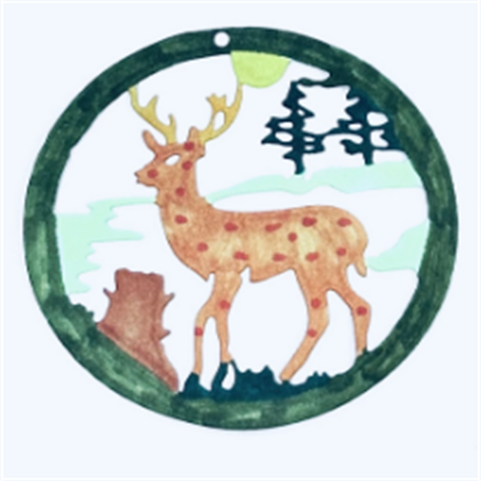 Deer Scrapbooking Cutting Die by Wizardi QJ134