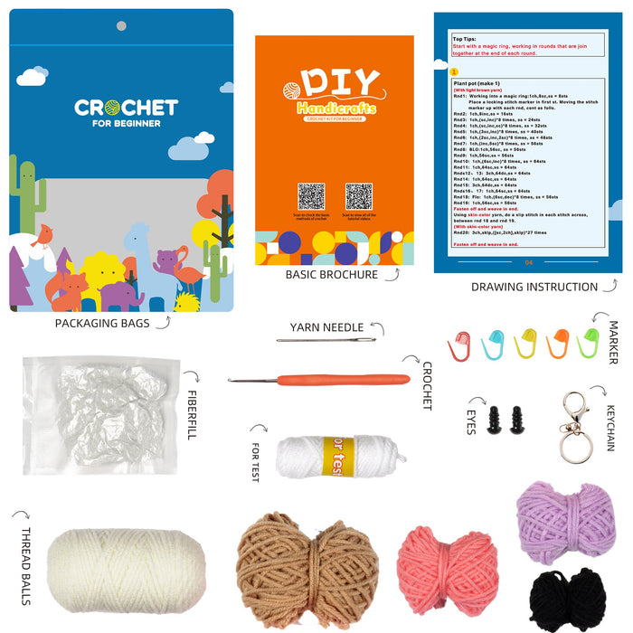 Dog Amigurumi DIY Crochet Kit Wizardi F07N8-M52