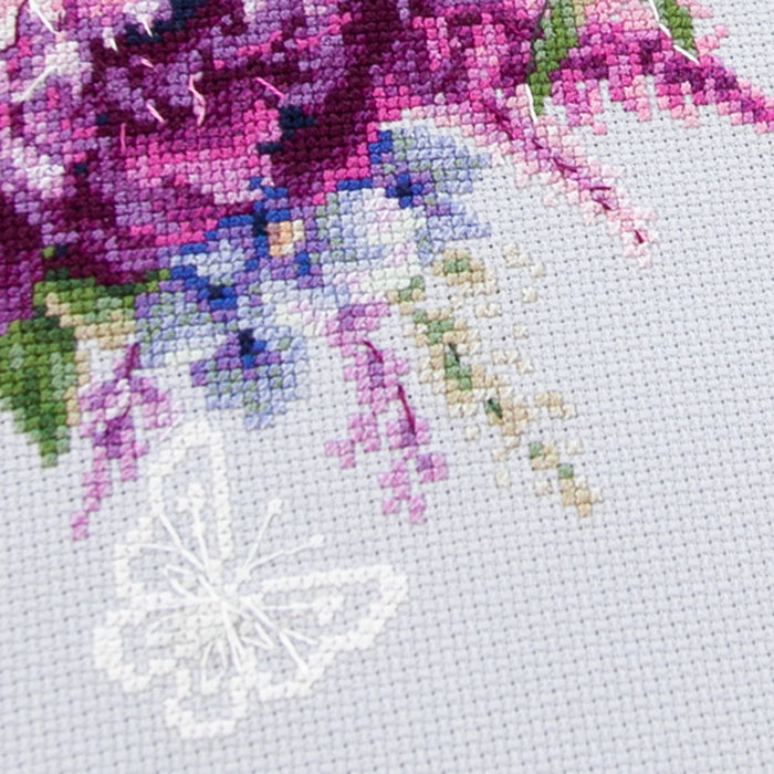 Purple Silk Peonies 70-04 Counted Cross-Stitch Kit