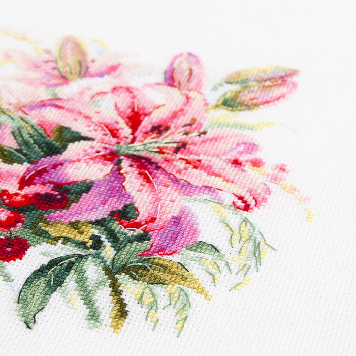 Pink Lilies 70-06 Counted Cross-Stitch Kit