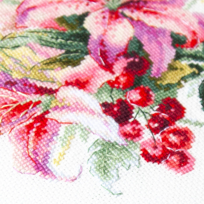 Pink Lilies 70-06 Counted Cross-Stitch Kit