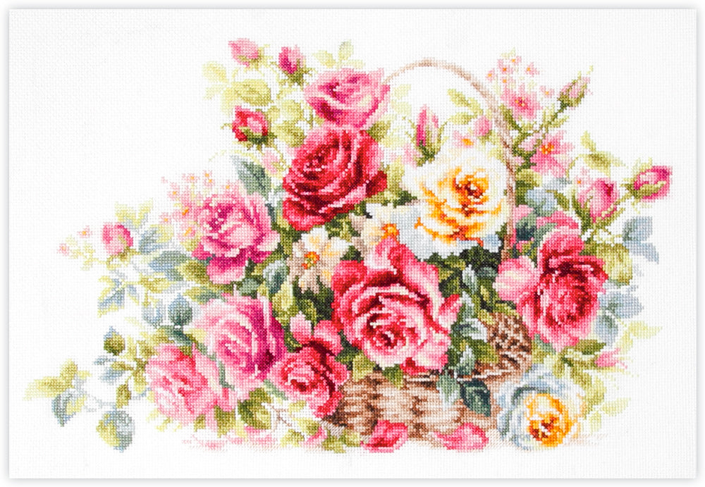 Basket with Roses 70-19 Counted Cross-Stitch Kit