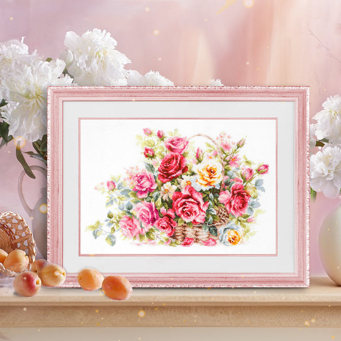 Basket with Roses 70-19 Counted Cross-Stitch Kit