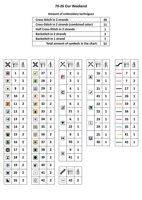 Our Weekend 70-26 Counted Cross-Stitch Kit