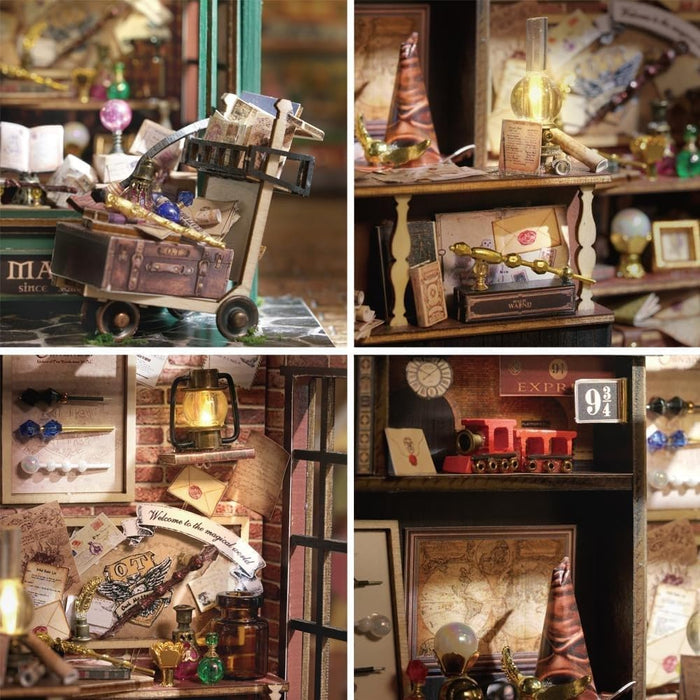 Miniature Wizardi Roombox Kit - Magical Wand Shop Dollhouse Kit