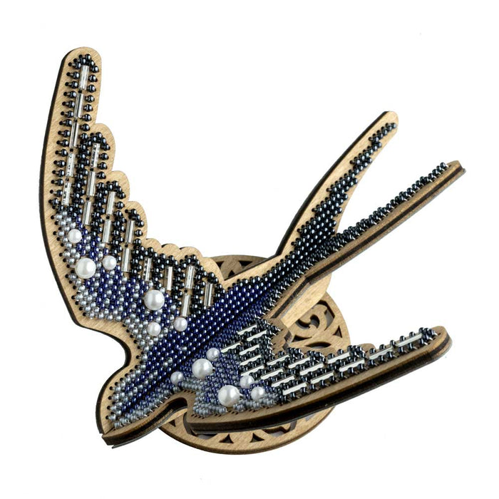 Wooden Bead Embroidery Kit Swallow FLK-583