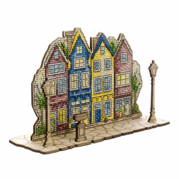 Wooden Cross-Stitch Kit Evening Lights FLW-068