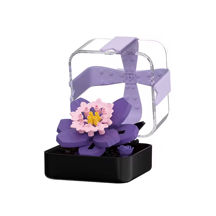 Purple Dream Mini Flower Building Blocks Kit F07AM11-11-091250802