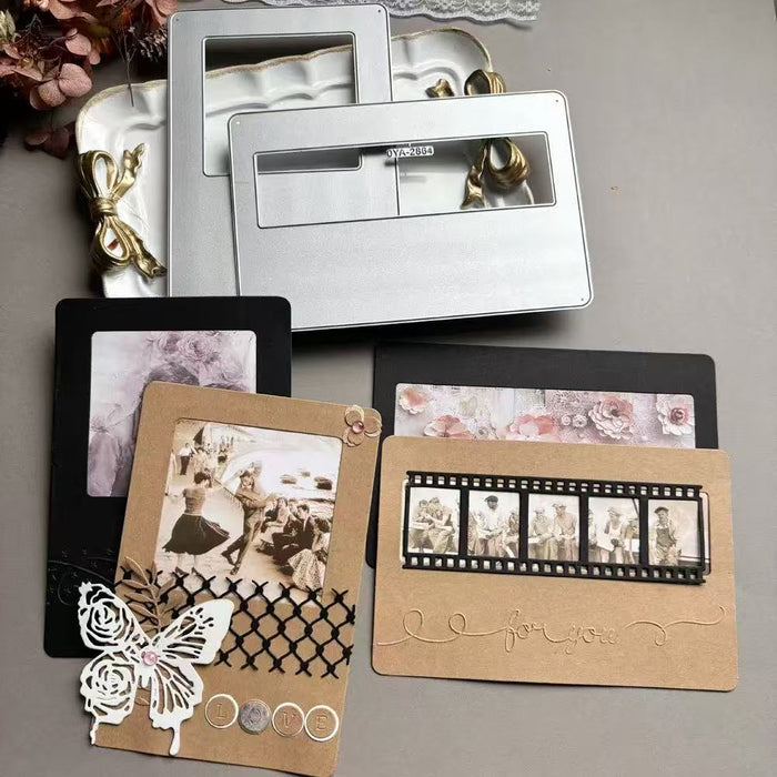 Slim Rectangle Scrapbooking Cutting Die by Wizardi QJ08