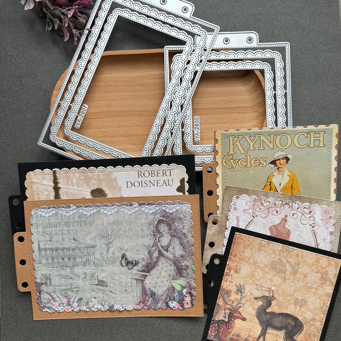 Nested Square Scrapbooking Cutting Die by Wizardi QJ09