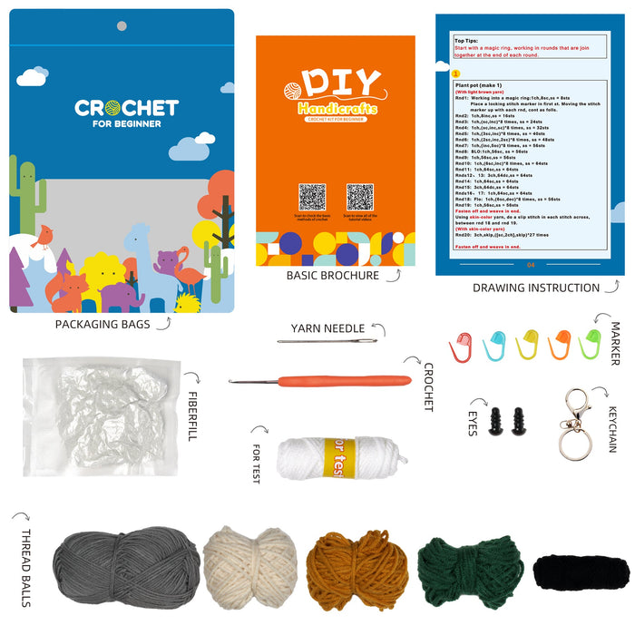 Dog Amigurumi DIY Crochet Kit Wizardi F07N8-M50