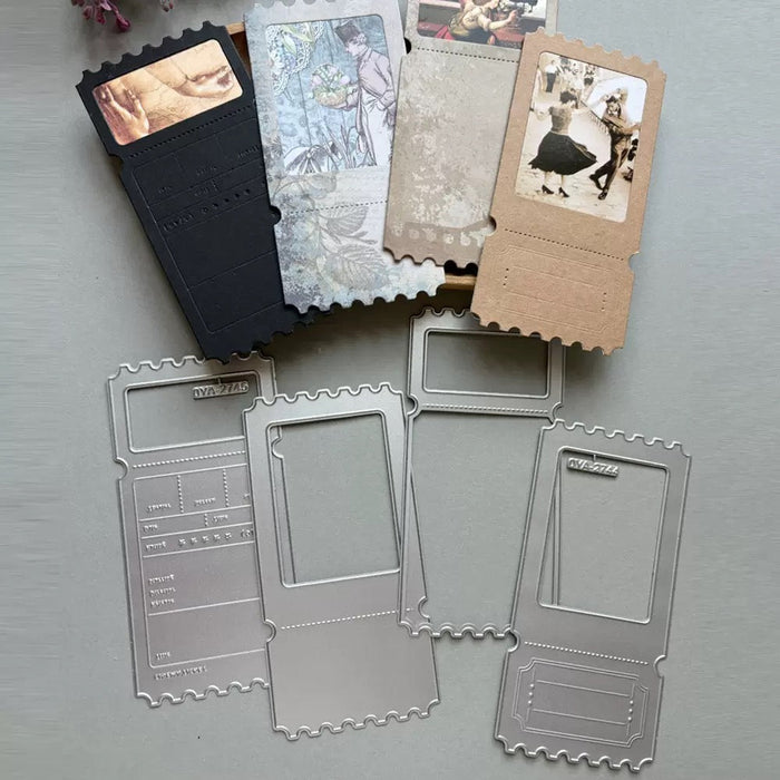 Postage Label Scrapbooking Cutting Die by Wizardi QJ03