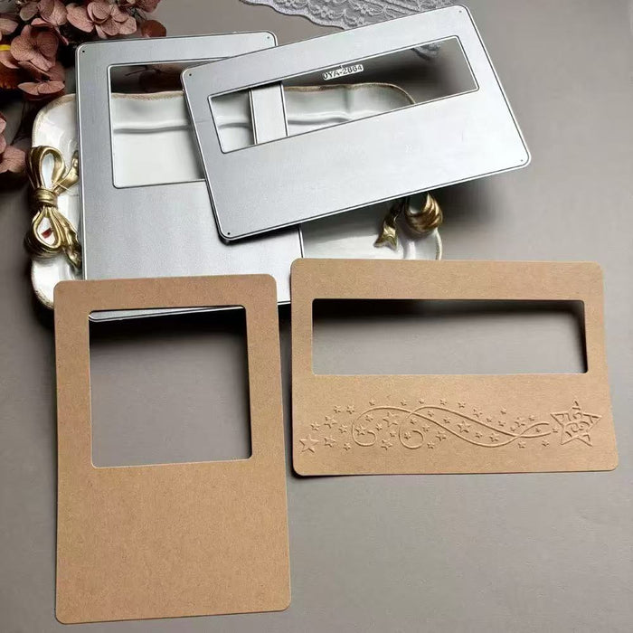 Slim Rectangle Scrapbooking Cutting Die by Wizardi QJ08