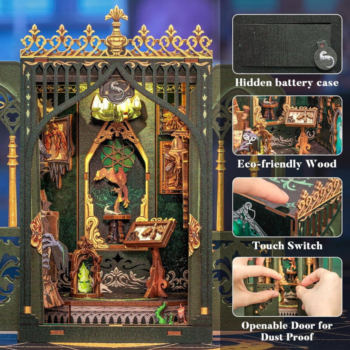 Book Nook Wizardi Miniature - The Darkness Herbarium Roombox Kit