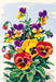 Needlepoint canvas for halfstitch without yarn Canvas Pansies SEU928.224 Seg De Paris Printed Tapestry Canvas with Red and Yellow Flowers