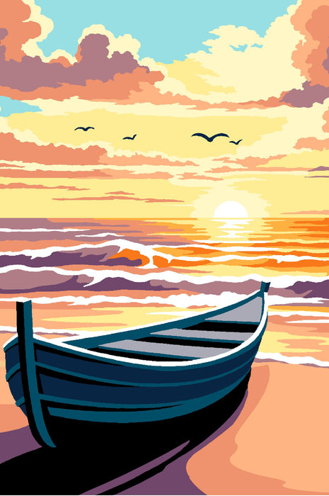Needlepoint canvas for halfstitch without yarn Canvas At sunset SEU928.403 Seg De Paris Printed Tapestry Canvas