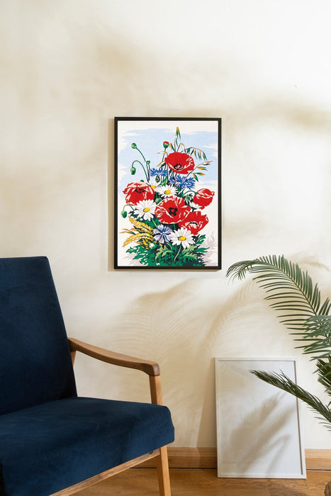 Needlepoint canvas for halfstitch without yarn Canvas Bouquet SEU928.222 Seg De Paris Printed Tapestry Canvas