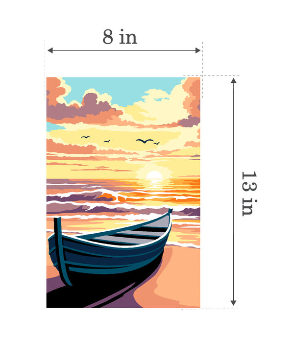 Needlepoint canvas for halfstitch without yarn Canvas At sunset SEU928.403 Seg De Paris Printed Tapestry Canvas