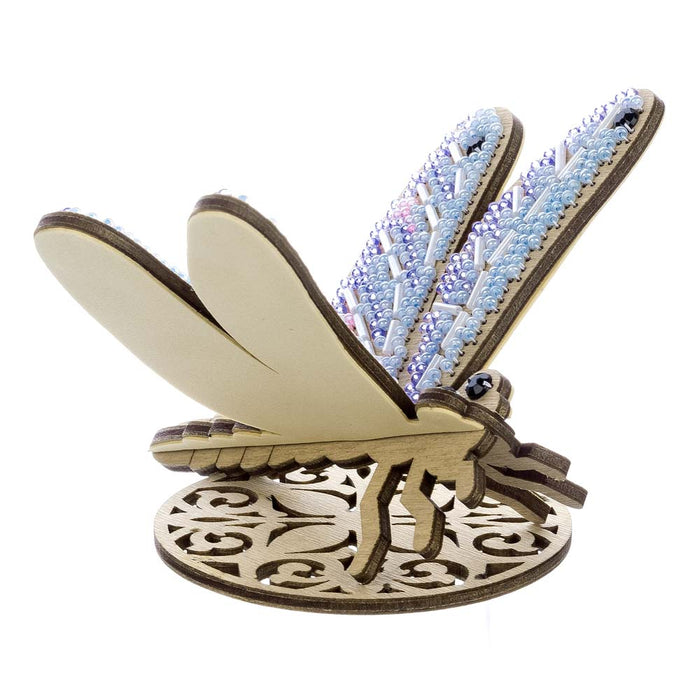 Wooden Bead Embroidery Kit Dragonfly FLK-584