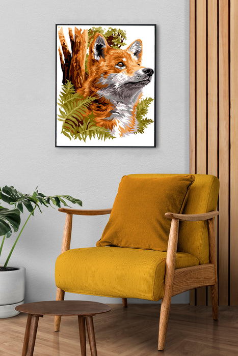 Needlepoint canvas for halfstitch without yarn Canvas Fox SE940.28 Seg De Paris Printed Tapestry Canvas